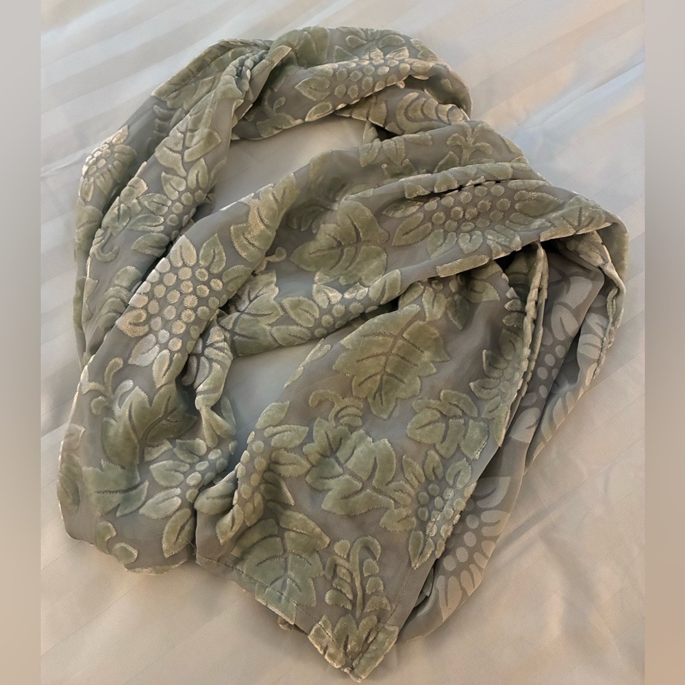 Floral Green Patterned Scarf Ann Gish